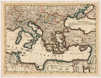 Empire ottoman en 1696 par Jaillot (la mer Méditerranée en haute définition) - Unbekannt Unbekannt